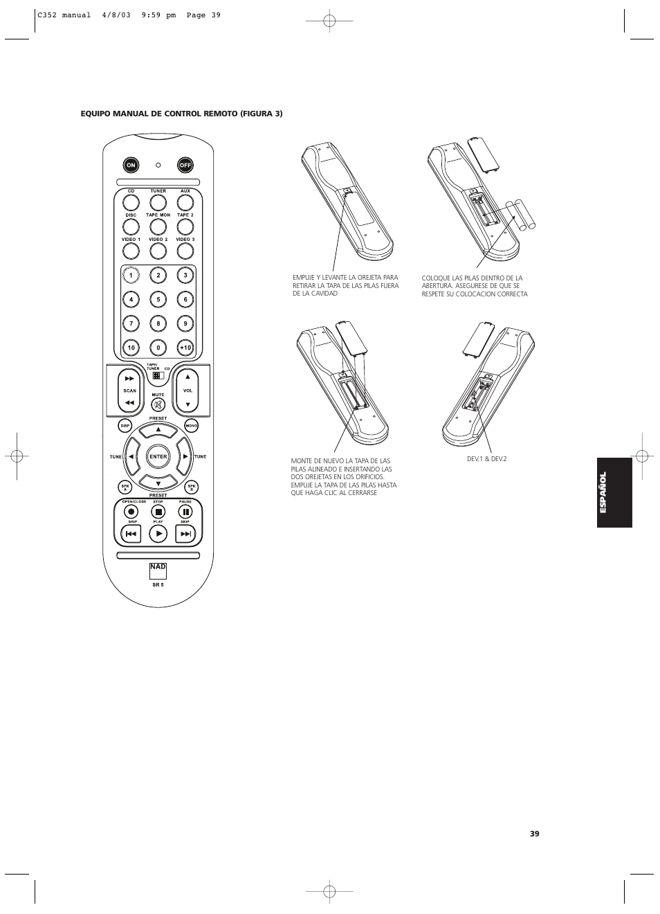 NAD C 352 User Manual | Page 39 / 62
