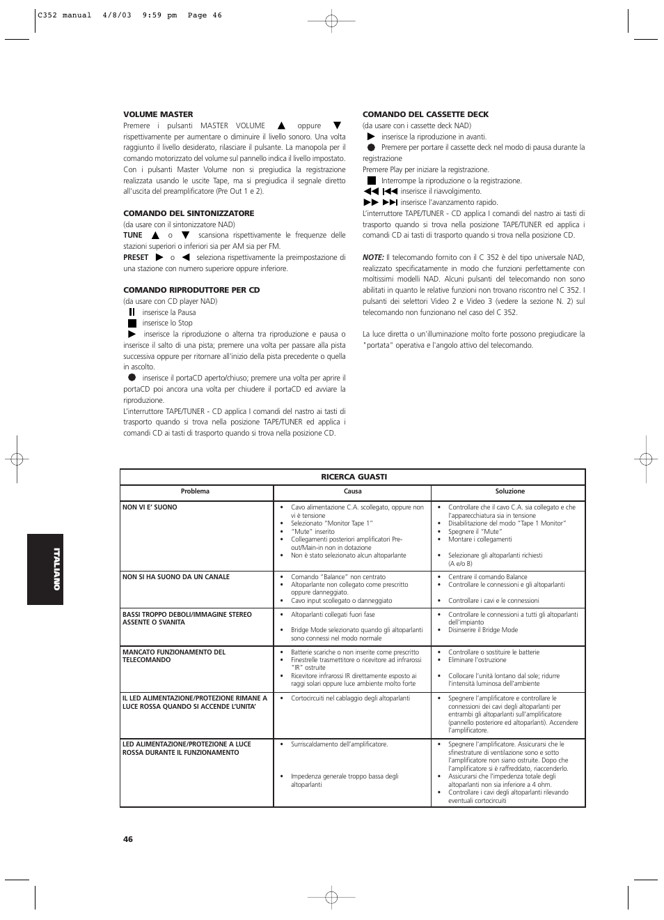NAD C 352 User Manual | Page 46 / 62