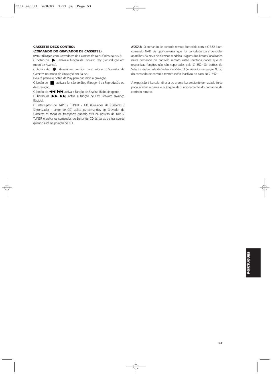 NAD C 352 User Manual | Page 53 / 62