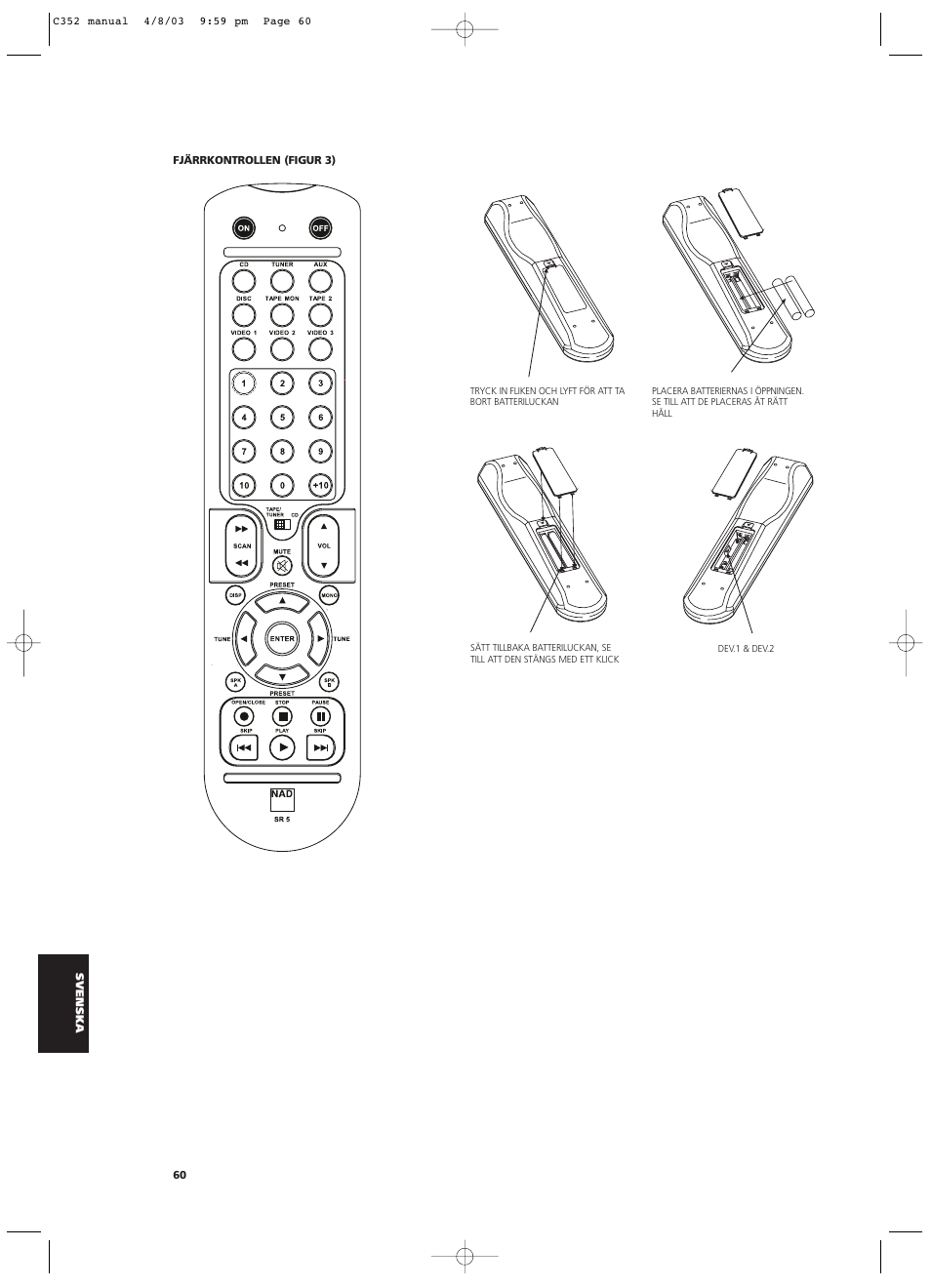 NAD C 352 User Manual | Page 60 / 62