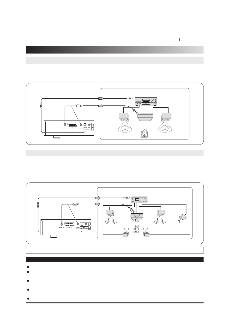 Connecting to optional equipment, Enjoying 2 channel digital stereo sound, Dts sound | Page 19 connections, 2 channel digital stereo | NAD T550DVD User Manual | Page 19 / 40