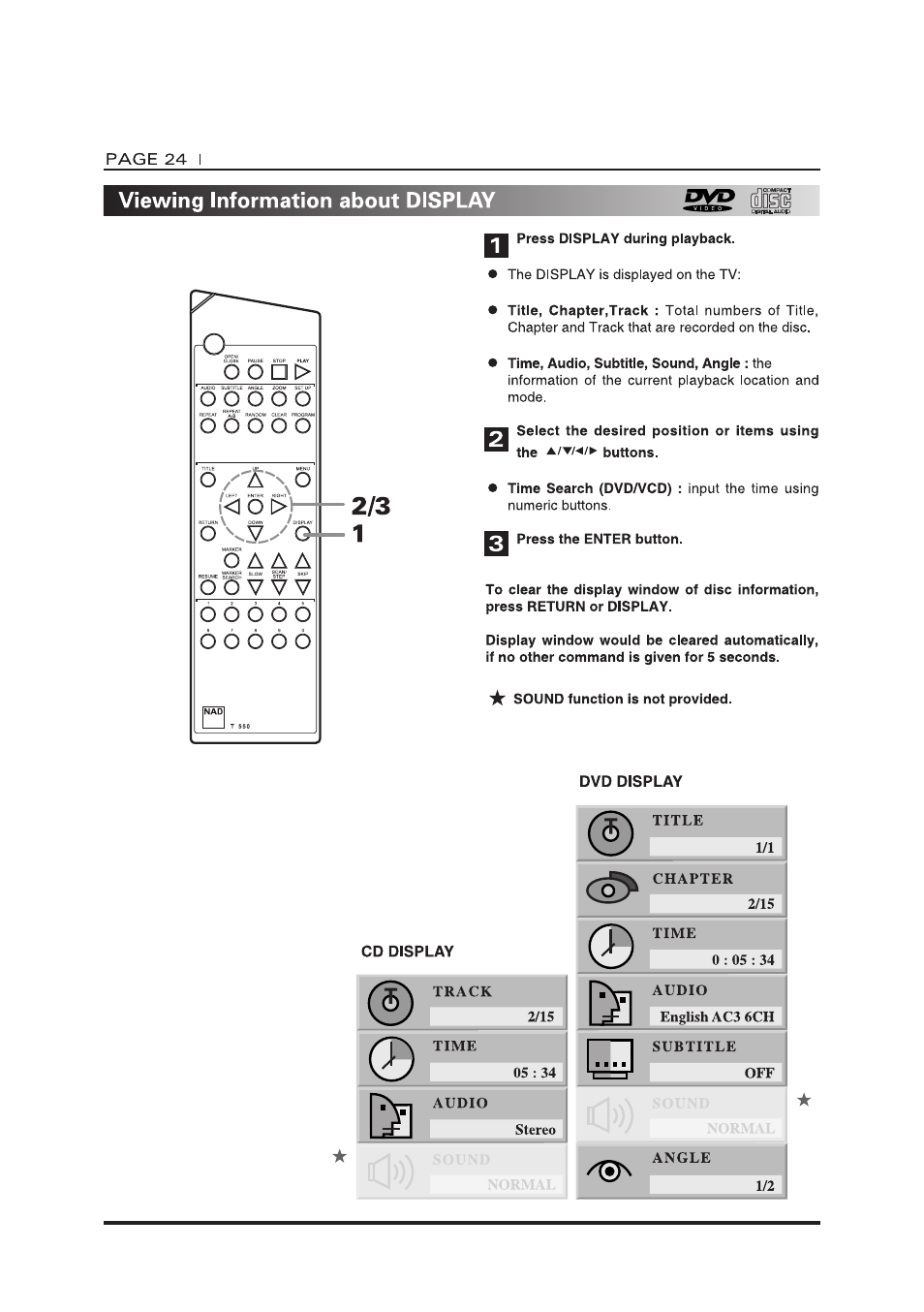 NAD T550DVD User Manual | Page 24 / 40