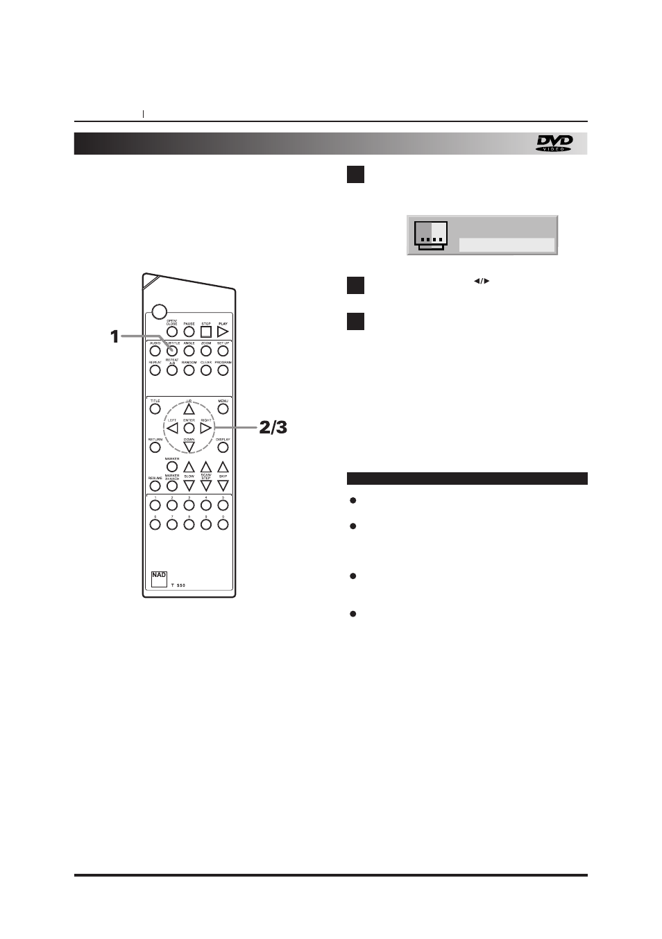 Changing subtitle language | NAD T550DVD User Manual | Page 26 / 40