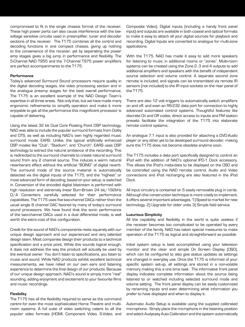 NAD T175 User Manual | Page 2 / 4