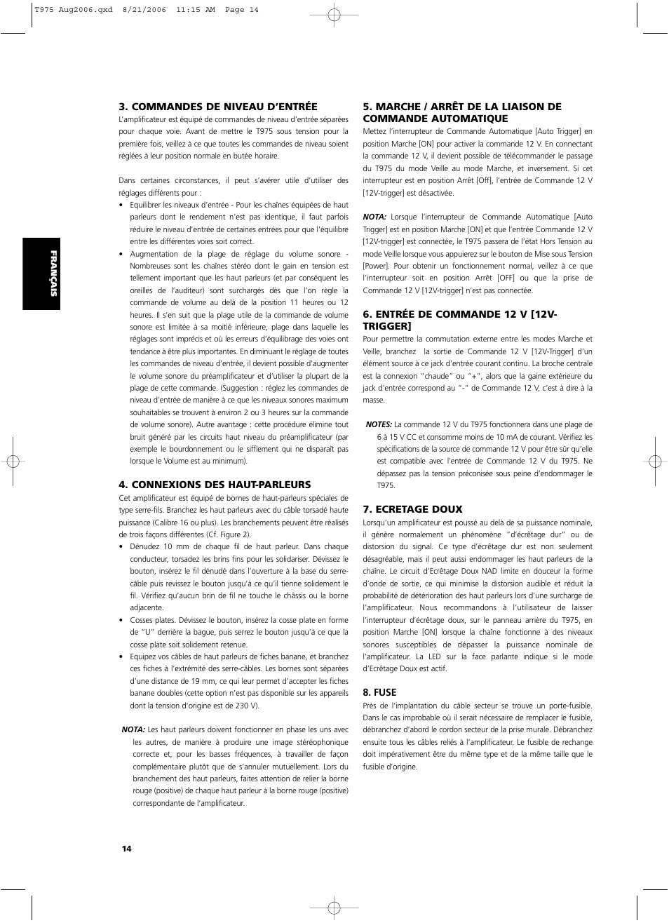 NAD T975 User Manual | Page 14 / 54