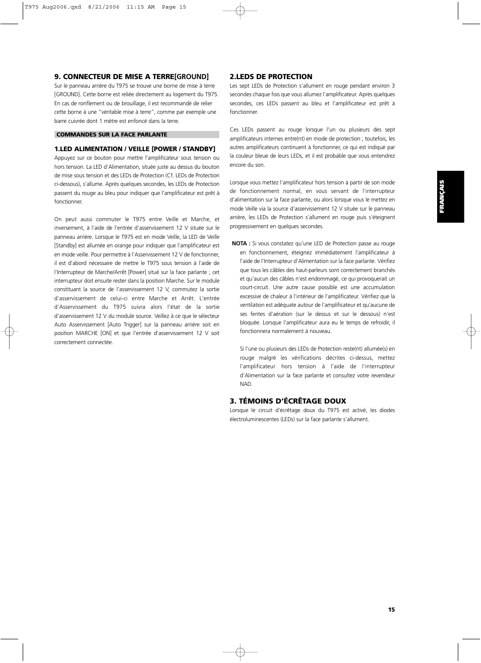 NAD T975 User Manual | Page 15 / 54