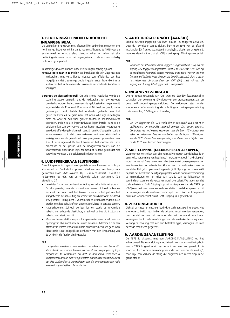 NAD T975 User Manual | Page 26 / 54