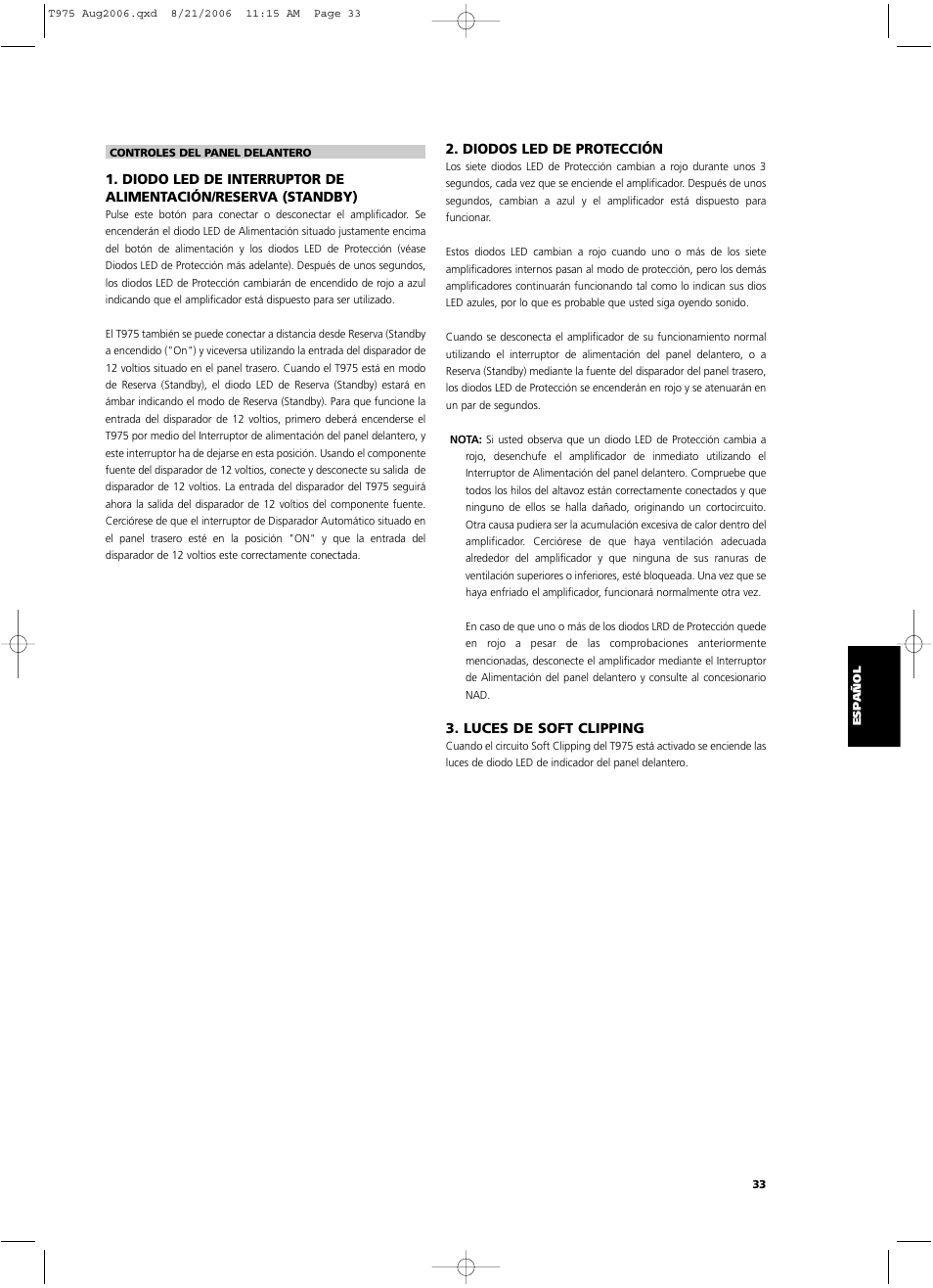 NAD T975 User Manual | Page 33 / 54