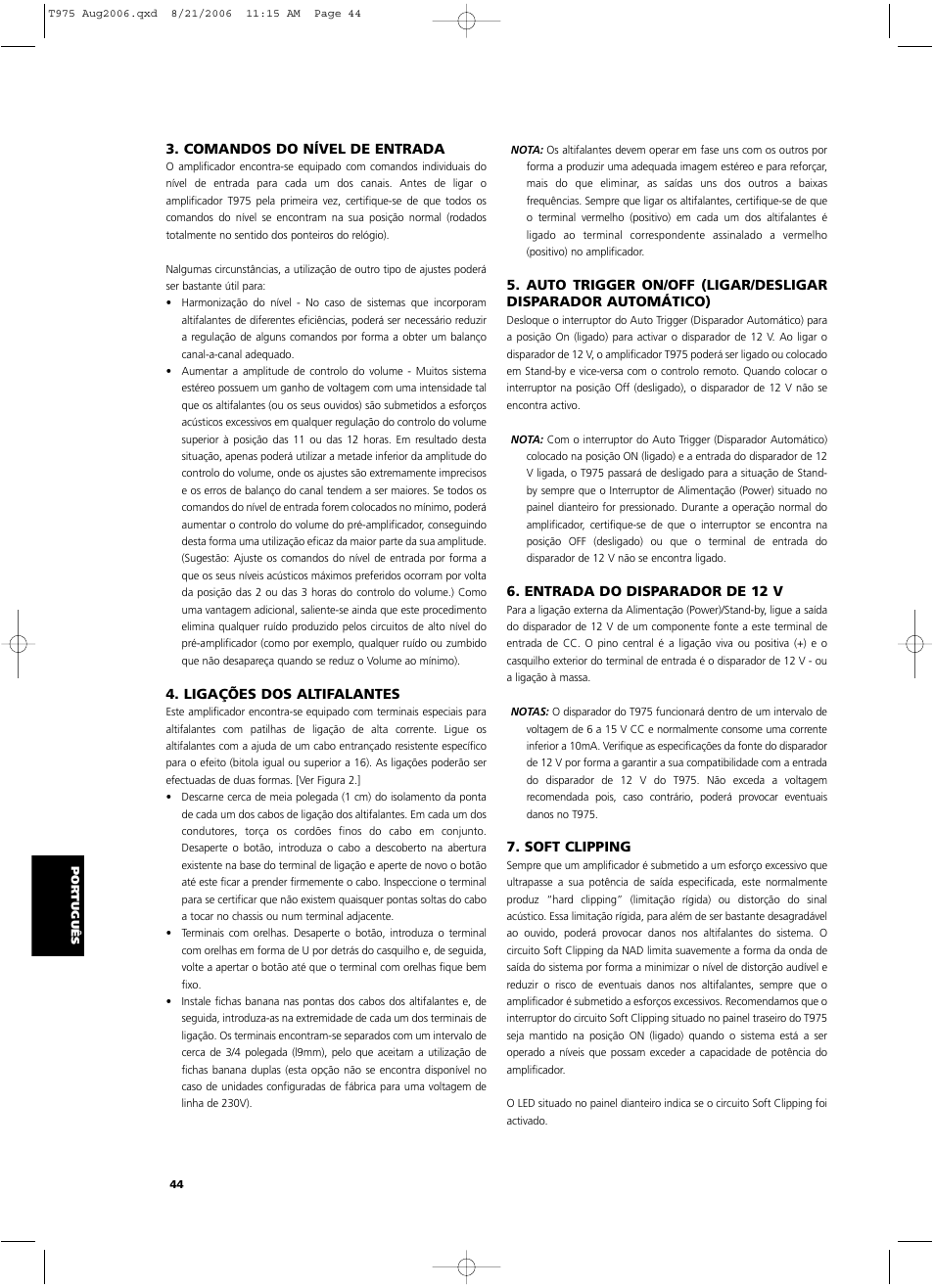NAD T975 User Manual | Page 44 / 54