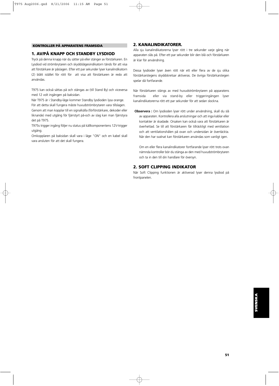 NAD T975 User Manual | Page 51 / 54