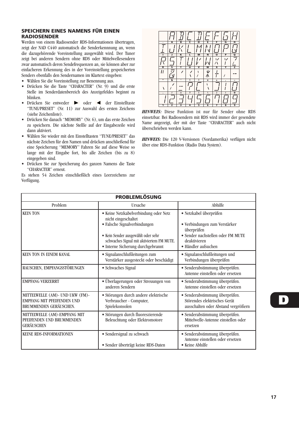 NAD C440 User Manual | Page 17 / 38