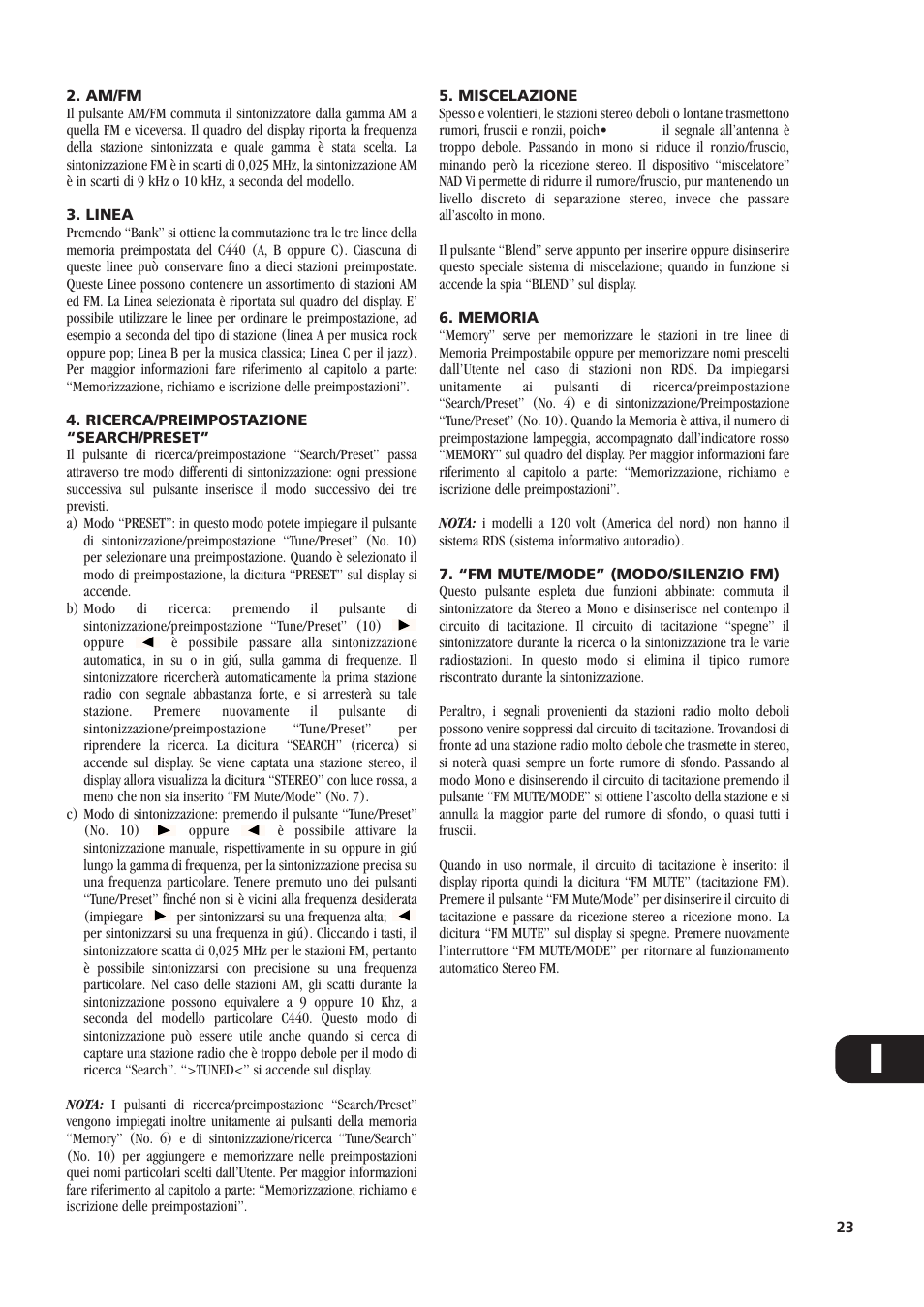 NAD C440 User Manual | Page 23 / 38