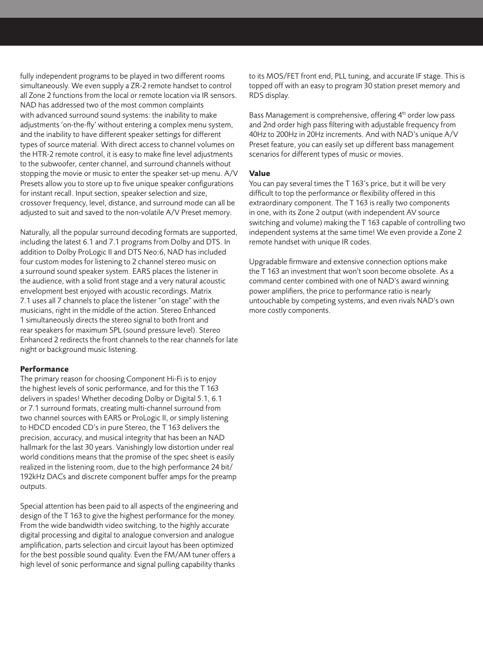 NAD T163 User Manual | Page 2 / 4