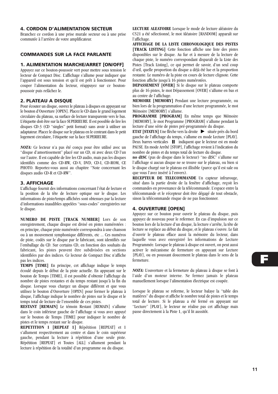 NAD C521 User Manual | Page 11 / 44
