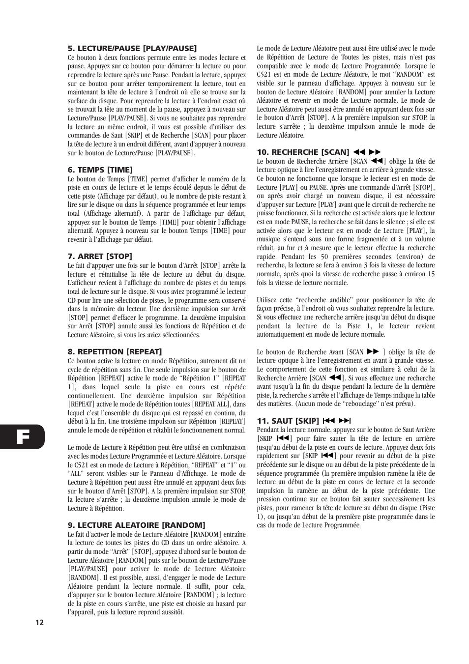 NAD C521 User Manual | Page 12 / 44