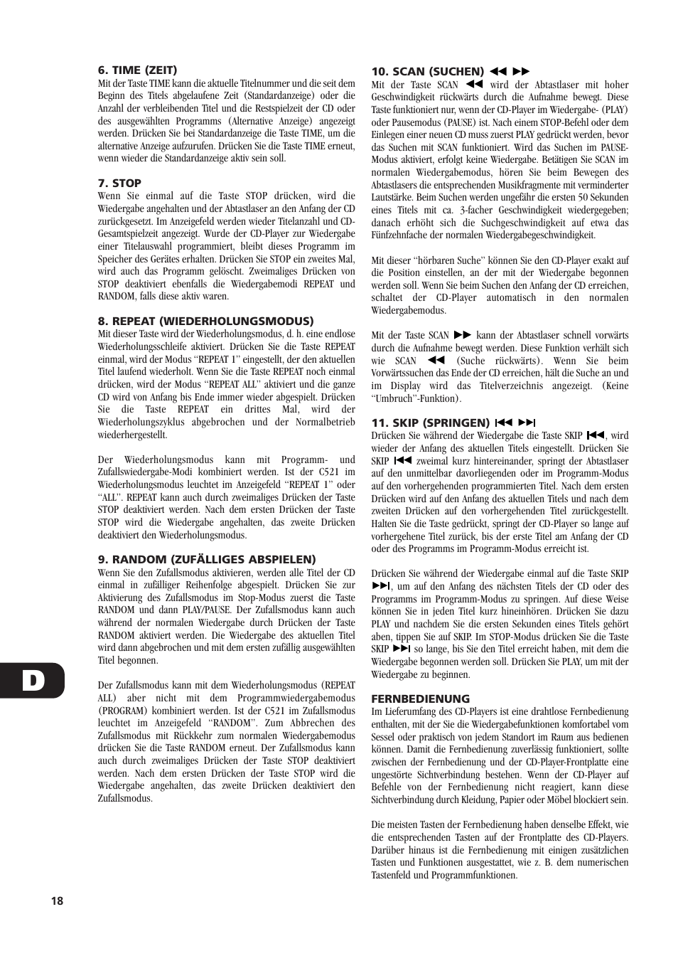 NAD C521 User Manual | Page 18 / 44