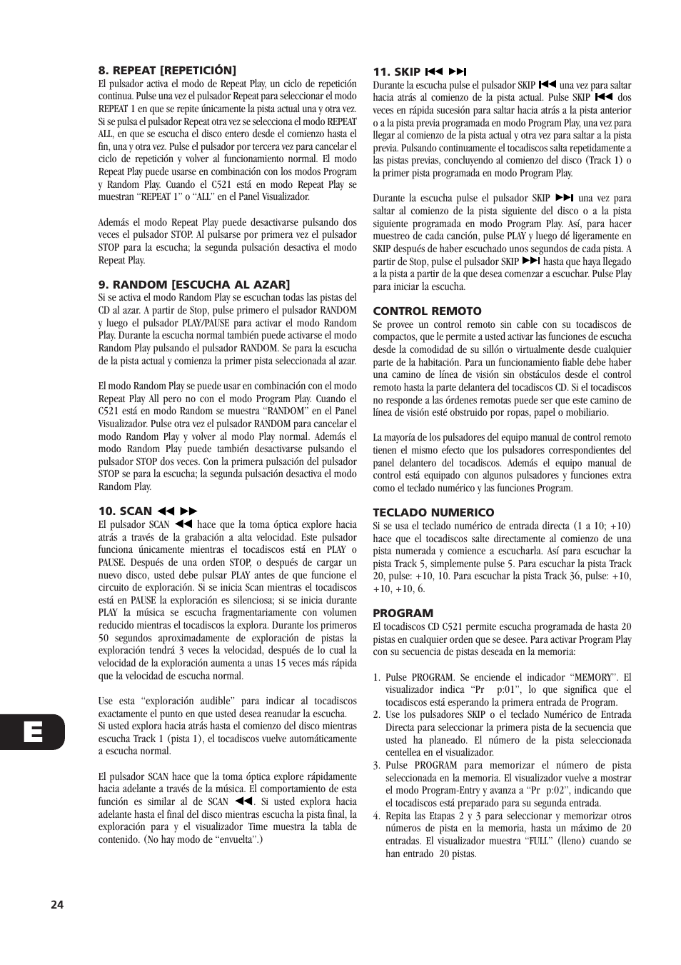 NAD C521 User Manual | Page 24 / 44