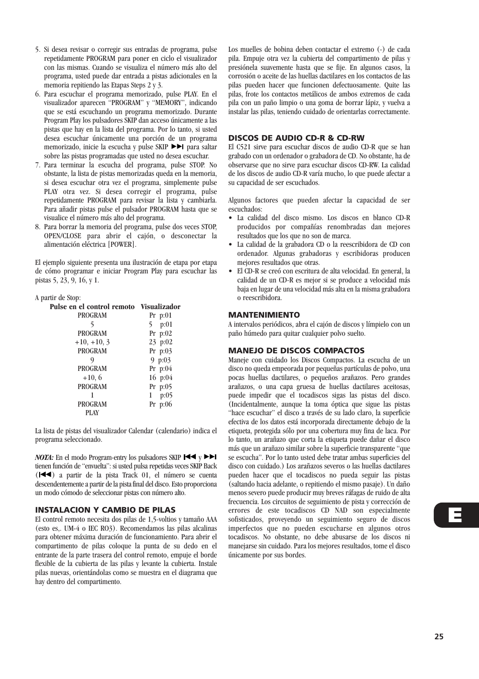 NAD C521 User Manual | Page 25 / 44