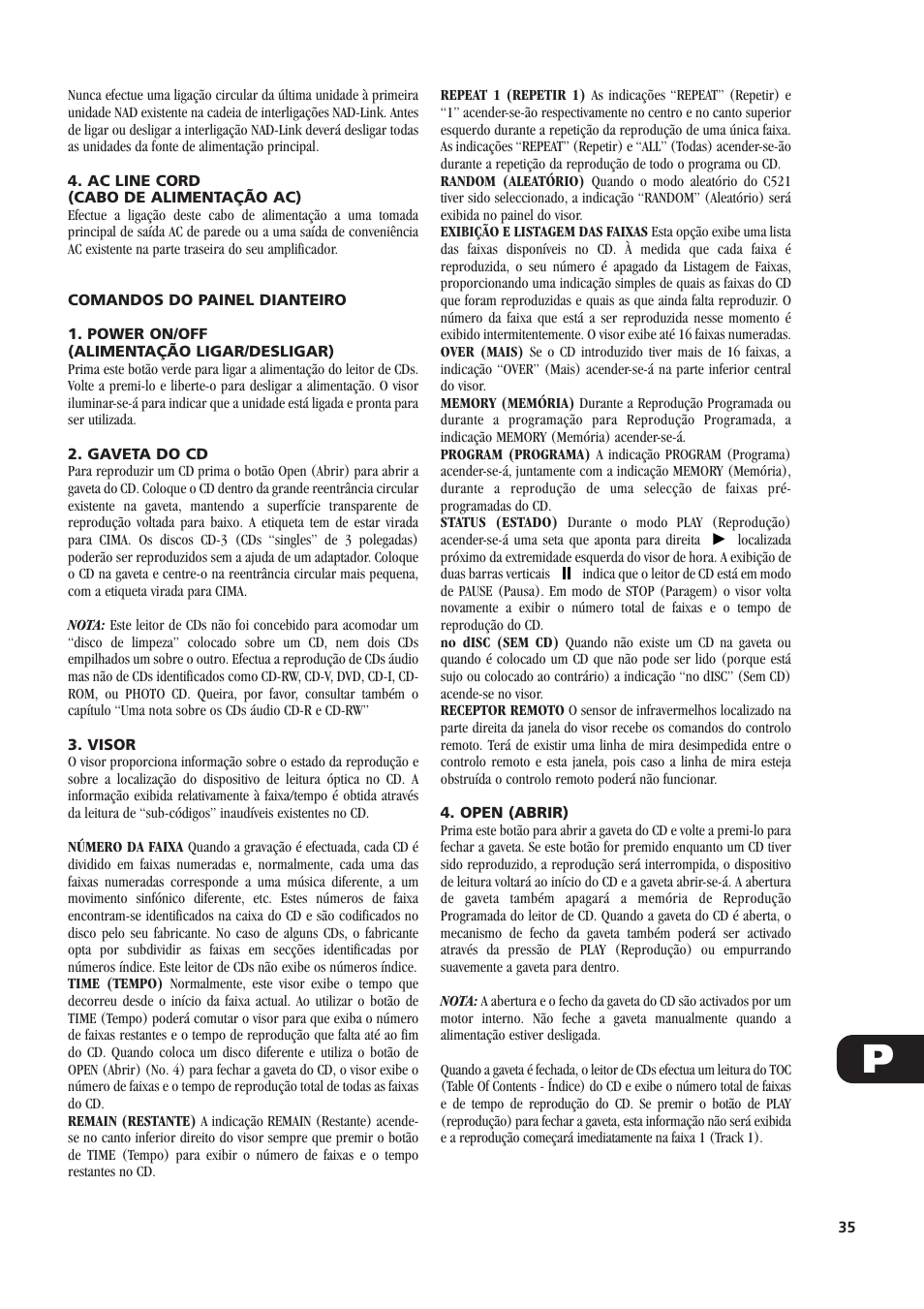 NAD C521 User Manual | Page 35 / 44