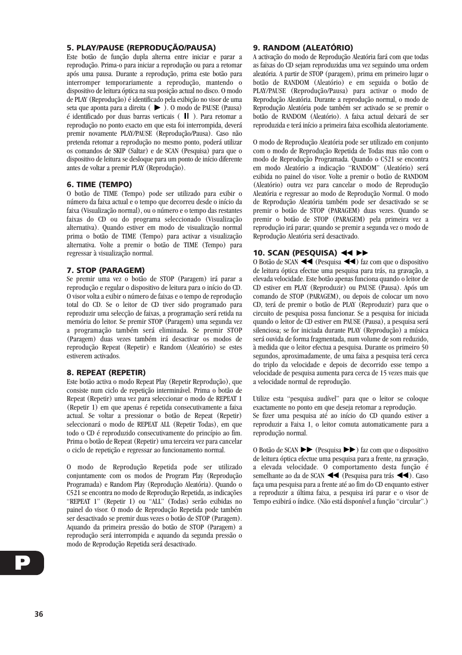 NAD C521 User Manual | Page 36 / 44