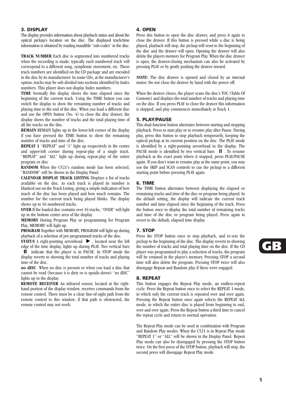 NAD C521 User Manual | Page 5 / 44