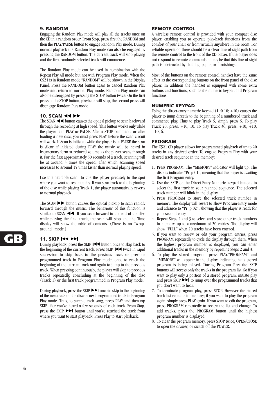NAD C521 User Manual | Page 6 / 44