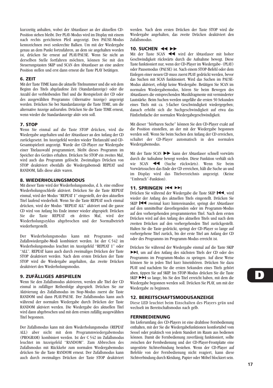 NAD C 542 User Manual | Page 17 / 44