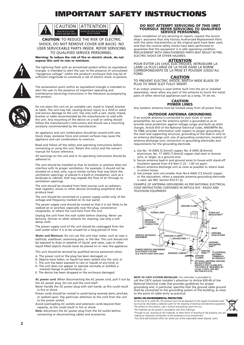 NAD C 542 User Manual | Page 2 / 44