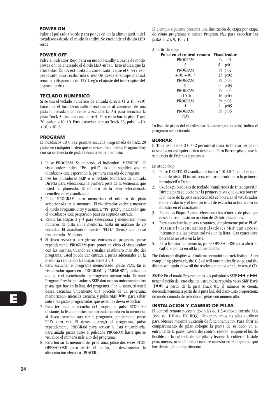 NAD C 542 User Manual | Page 24 / 44