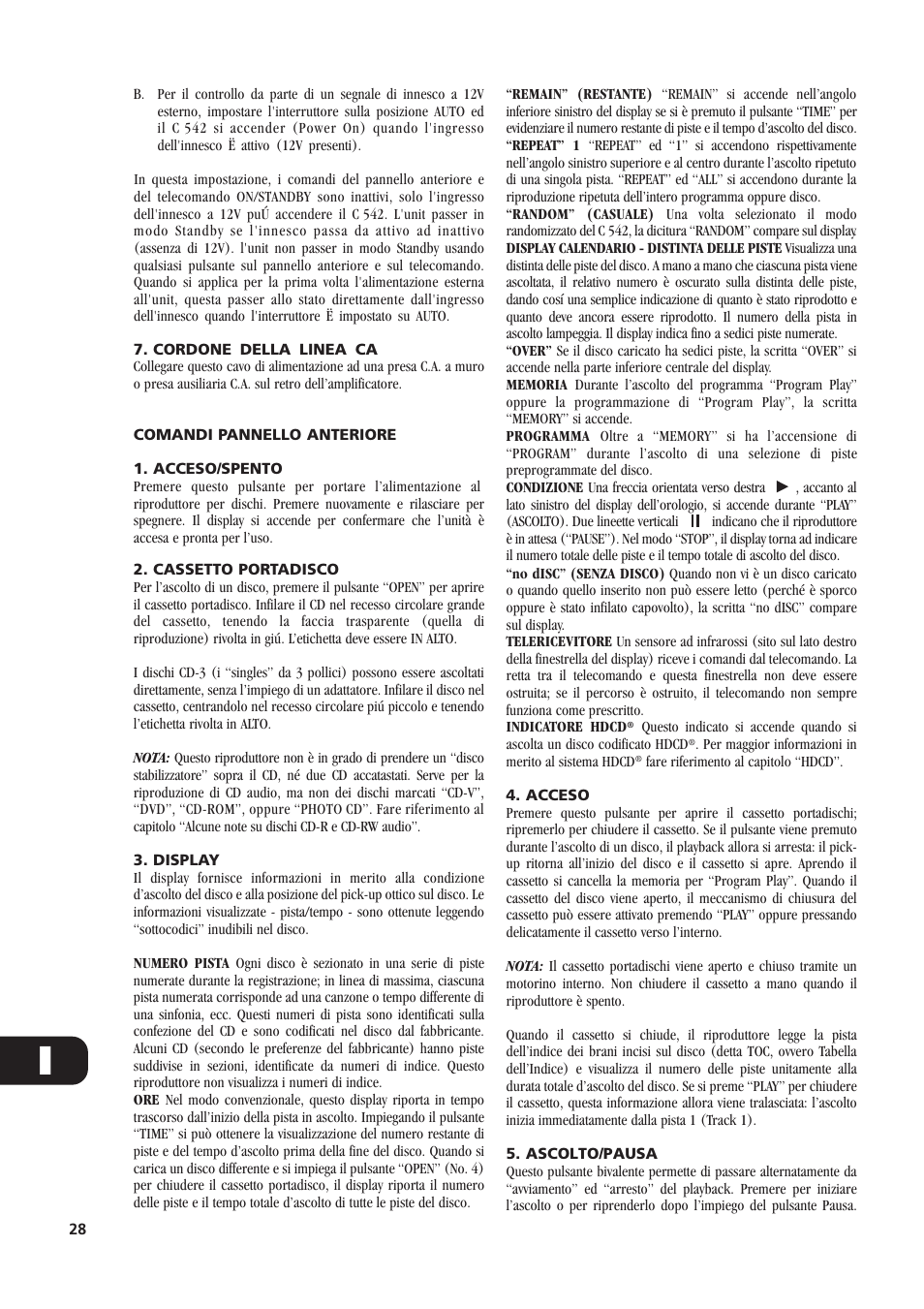 NAD C 542 User Manual | Page 28 / 44