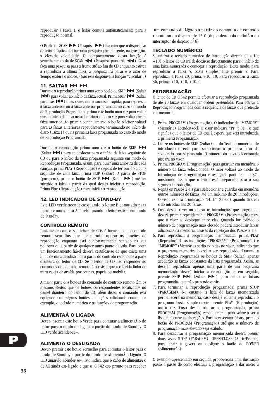 NAD C 542 User Manual | Page 36 / 44