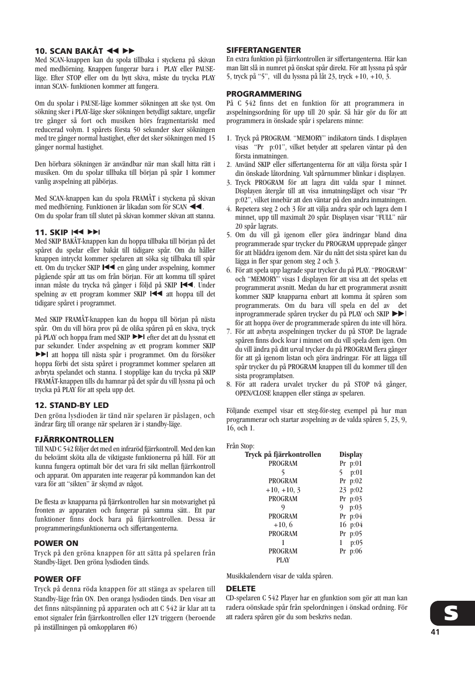 NAD C 542 User Manual | Page 41 / 44