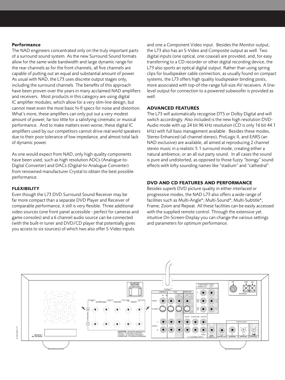 NAD L 73 User Manual | Page 2 / 4