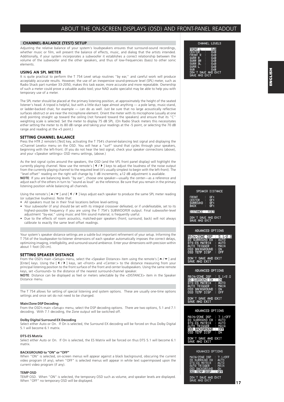 NAD T 754 User Manual | Page 17 / 32