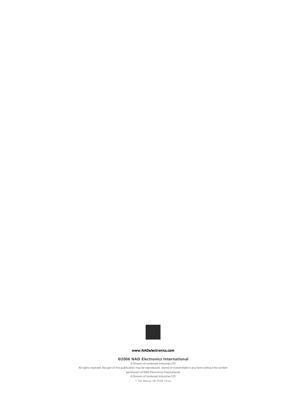 NAD T 754 User Manual | Page 32 / 32