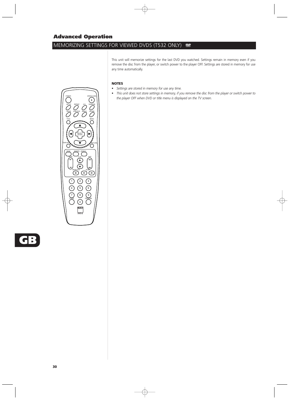 NAD T532/T512 User Manual | Page 30 / 42