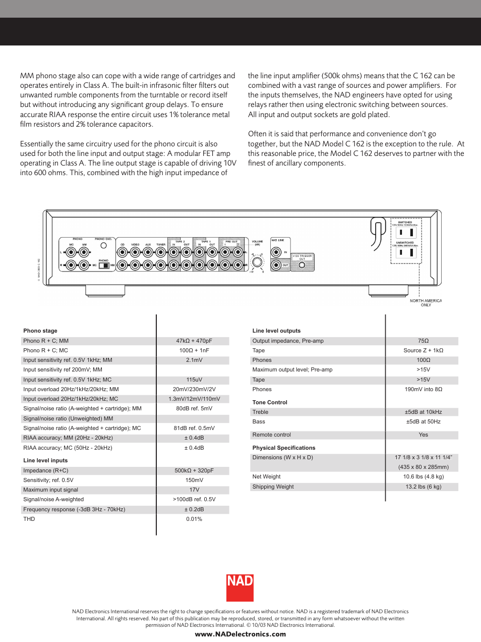 NAD C162 User Manual | Page 2 / 2