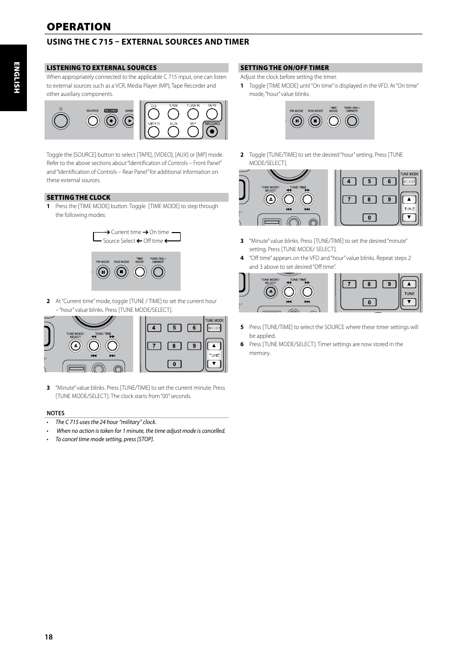 Operation | NAD C715 User Manual | Page 18 / 24