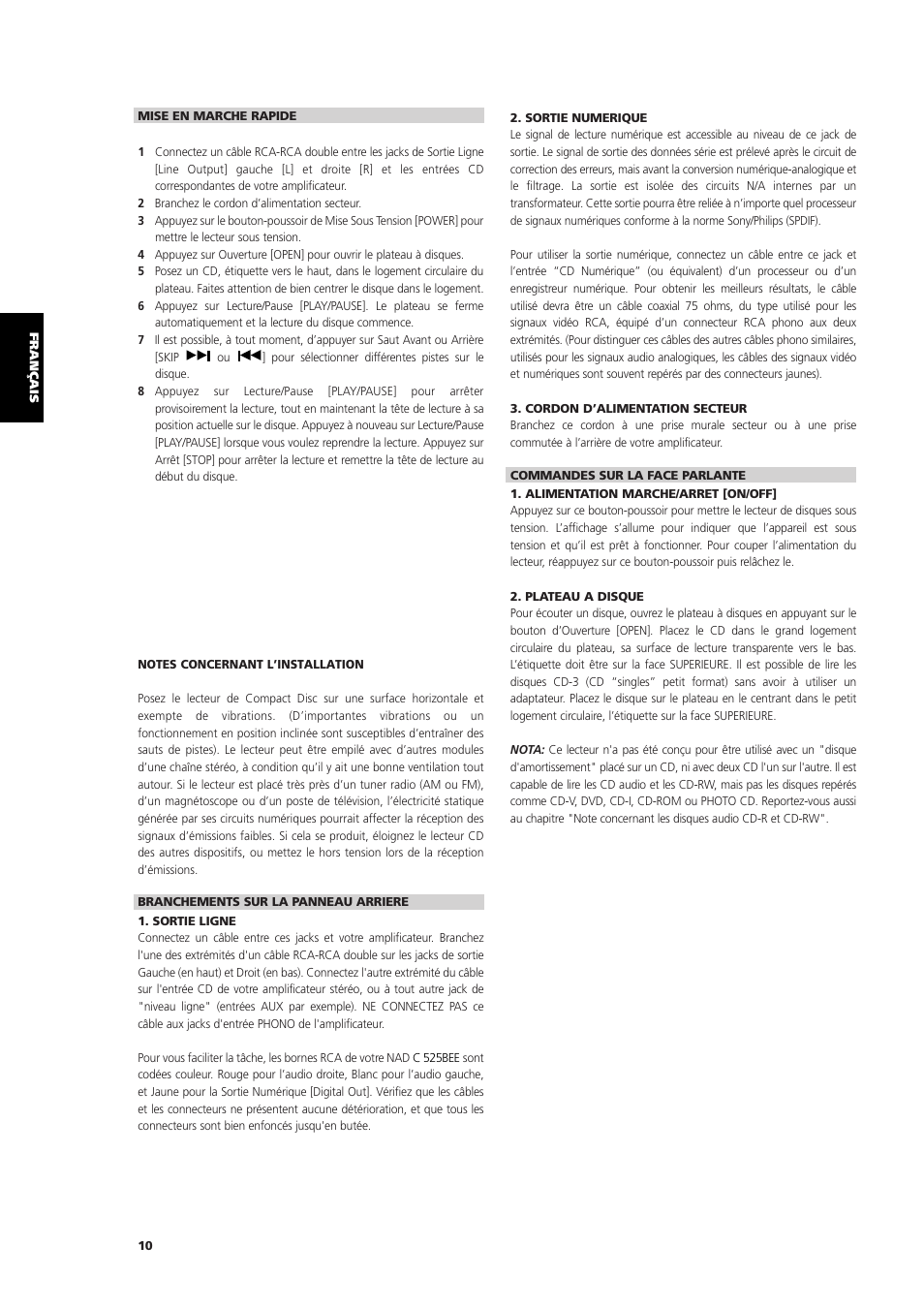 NAD C 525BEE User Manual | Page 10 / 50