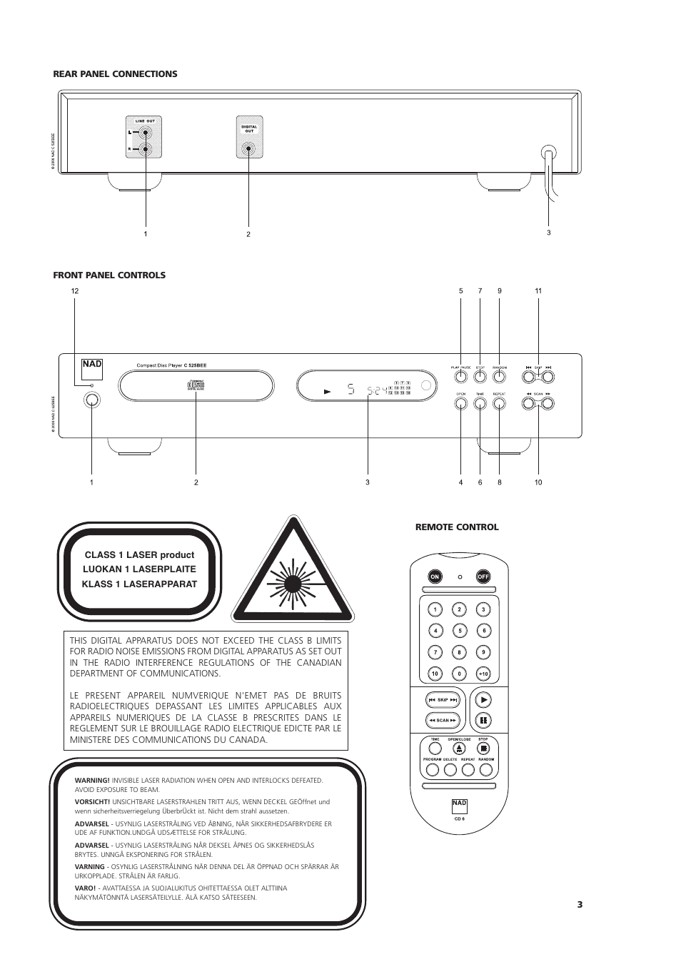 NAD C 525BEE User Manual | Page 3 / 50