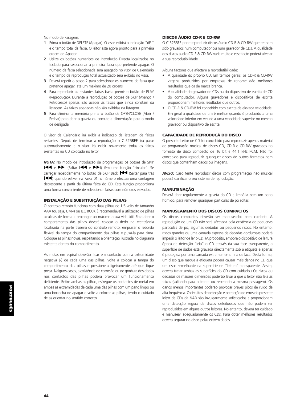 NAD C 525BEE User Manual | Page 44 / 50