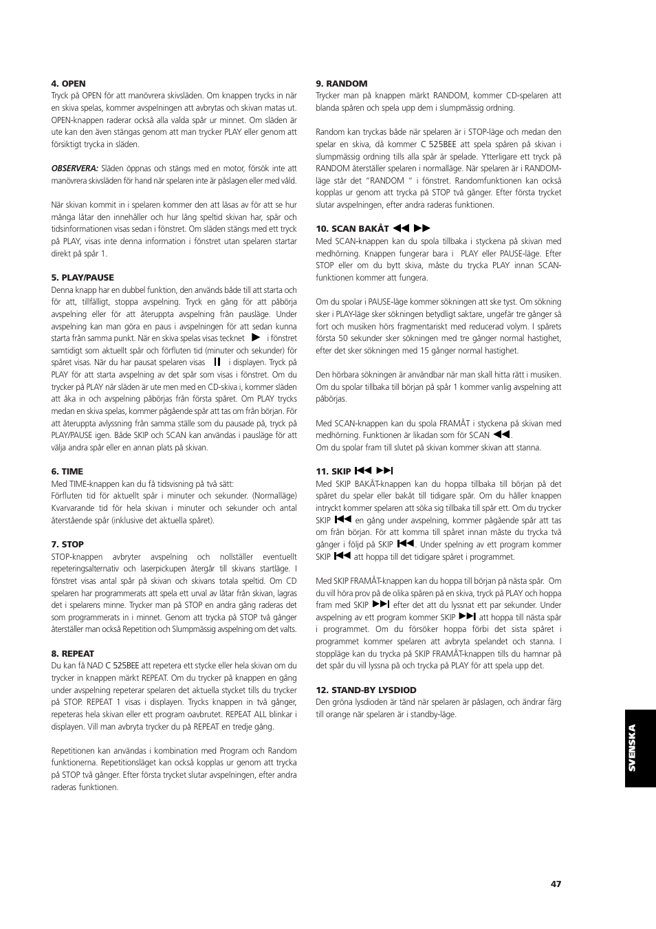 NAD C 525BEE User Manual | Page 47 / 50