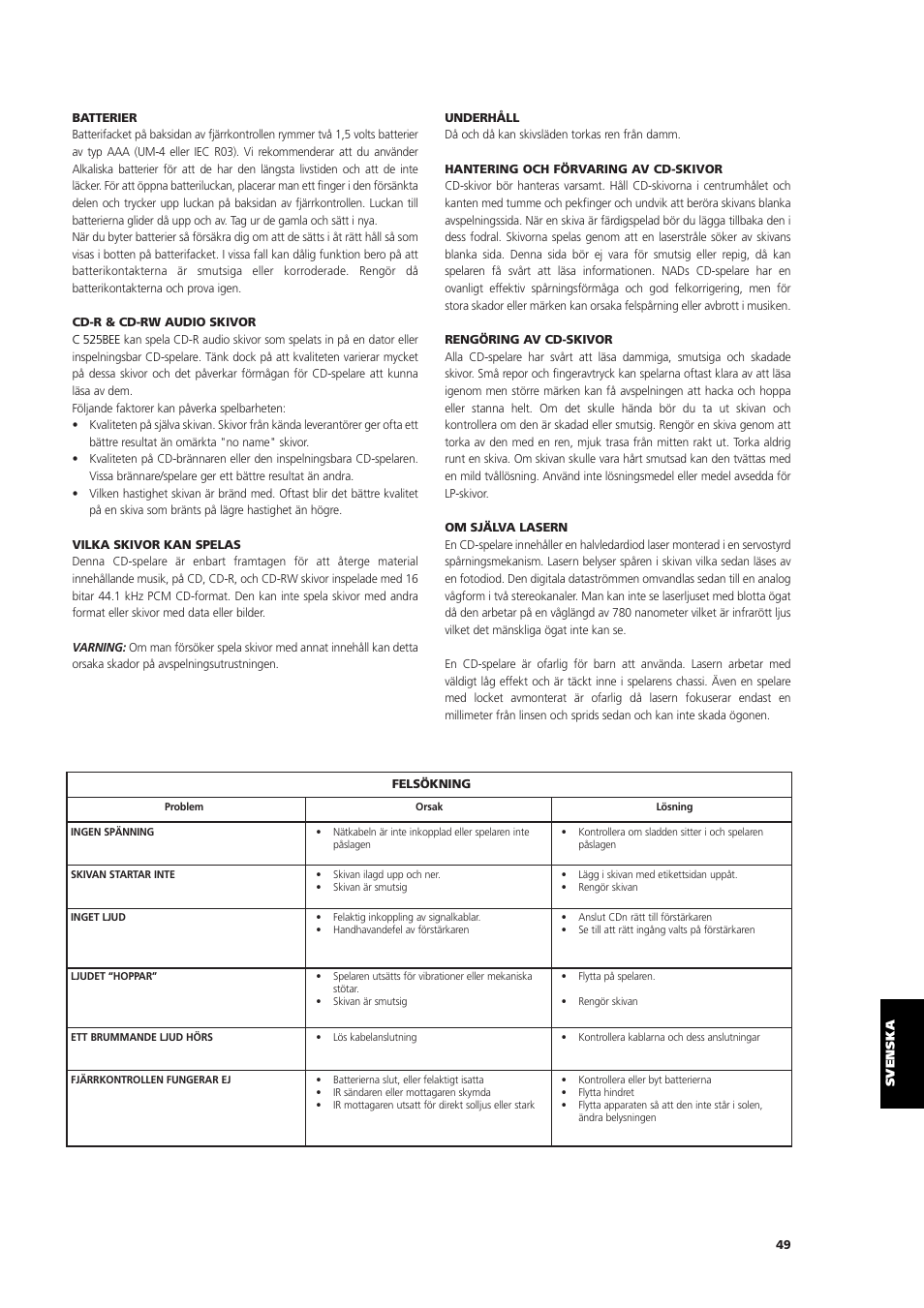 NAD C 525BEE User Manual | Page 49 / 50