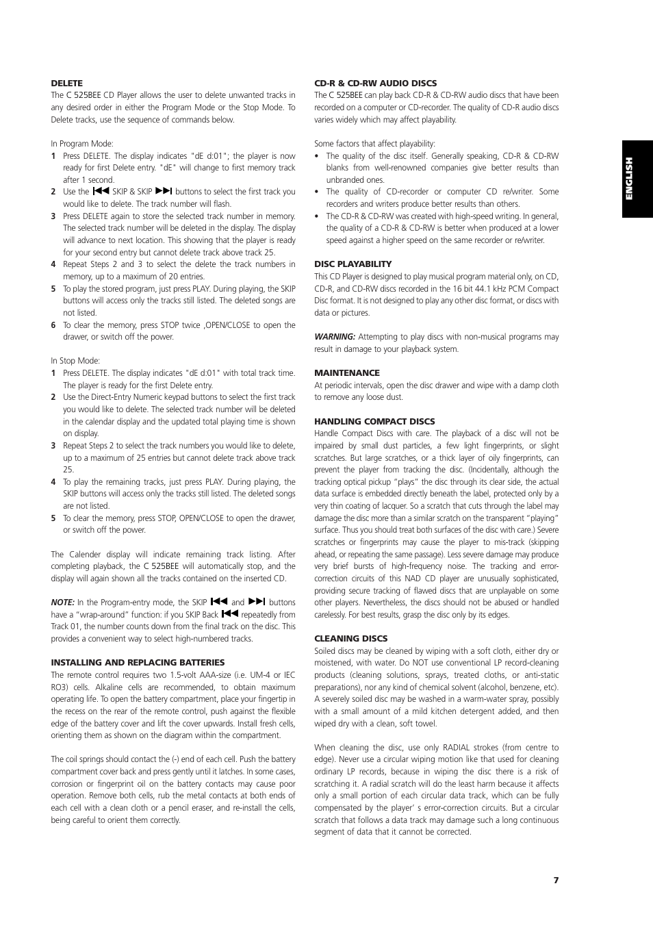 NAD C 525BEE User Manual | Page 7 / 50