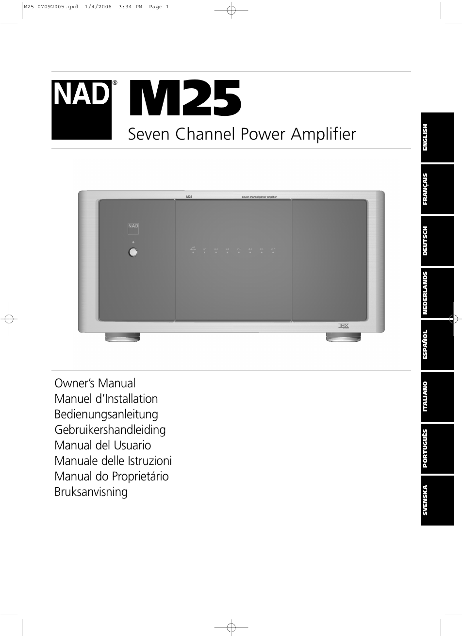 NAD Masters Series M25 User Manual | 54 pages