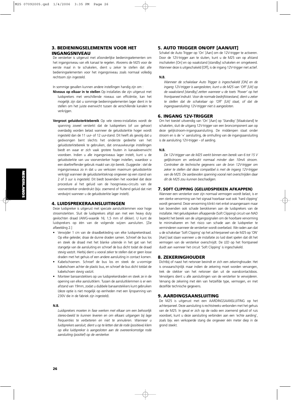 NAD Masters Series M25 User Manual | Page 26 / 54