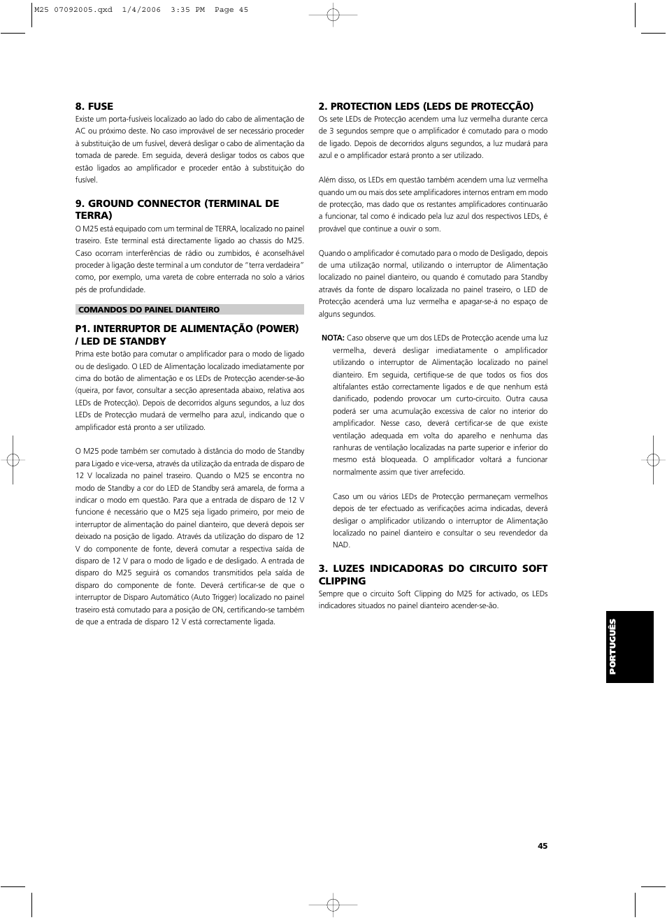 NAD Masters Series M25 User Manual | Page 45 / 54
