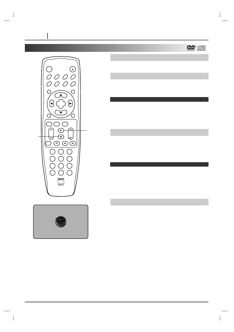 Basic playback (cont’d), Page 30 basic operations, Press stop during playback | Stop | NAD T 571 User Manual | Page 30 / 48