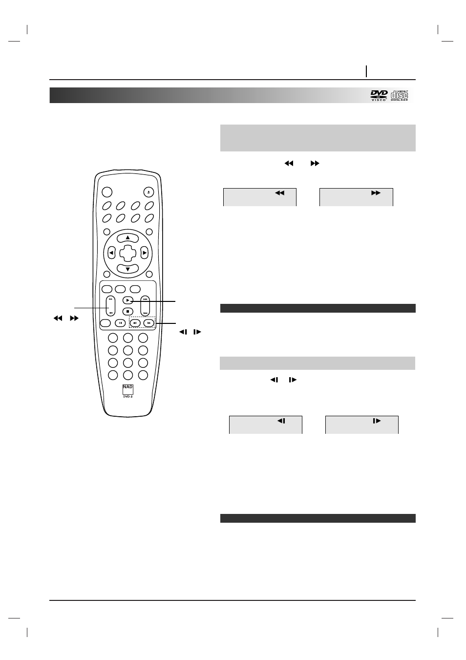 Special playback (cont’d), Playing in slow-motion (dvd only), Basic operations page 33 | Press the scan or button during playback, Press slow, During playback, Scan | NAD T 571 User Manual | Page 33 / 48