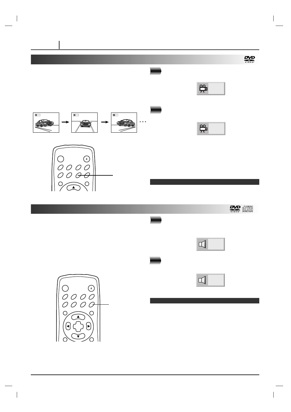 Viewing from another angle, Producing a 3d surround effect, Page 38 advanced operation | Press sound during playback, Press angle during playback, Number of angle being played back | NAD T 571 User Manual | Page 38 / 48